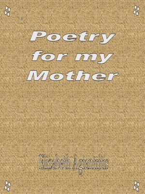 cover image of Poetry for My Mother